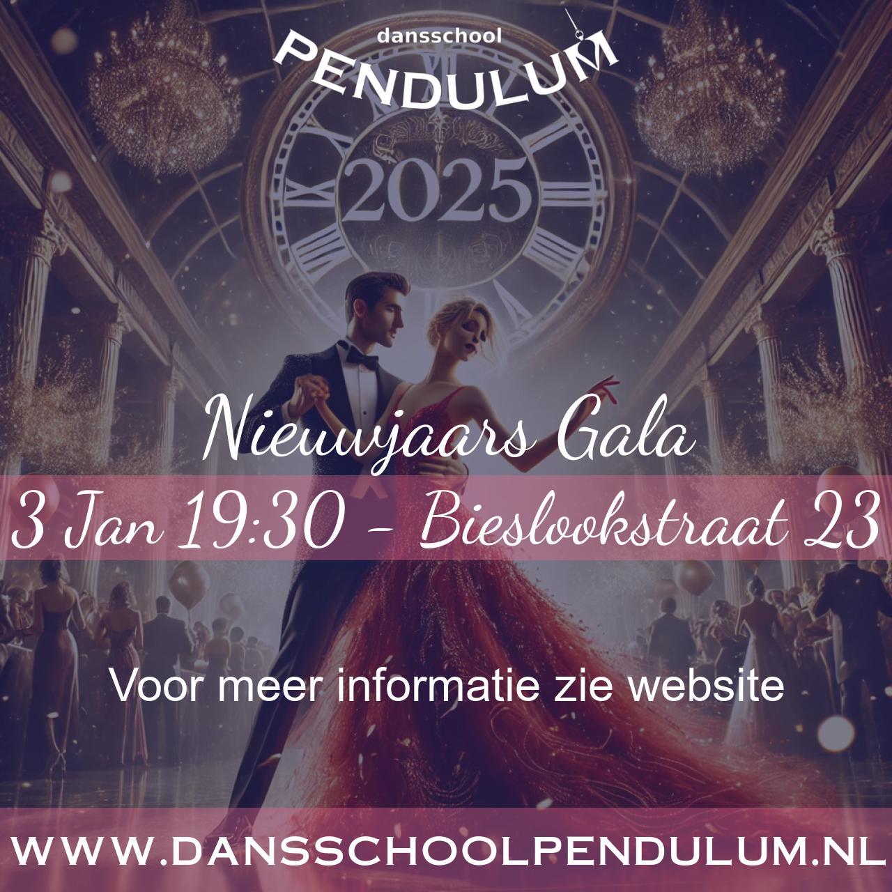 Pendulum poster - Nieuwjaars Gala  03 jan. 2025 19:30 - 23:00