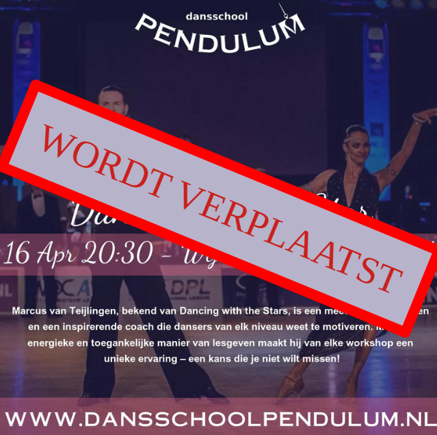 Pendulum poster - [verplaatst] Dancing with a Star  ✨  16 apr. 2025 20:30 - 22:00