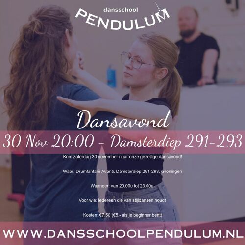 Poster Pendulum event - Dansavond