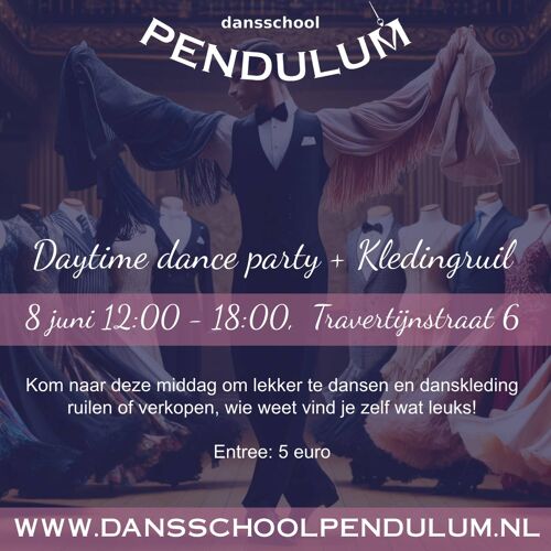 Poster Pendulum event - Pendulum -  Daytime dance party + Kleding ruil